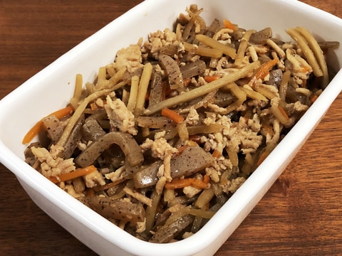 ホットクック☆鶏ひき肉とこんにゃく入りきんぴら